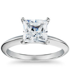 Bague de fiançailles diamant solitaire biseautée de la Gallery Collection™ en platine